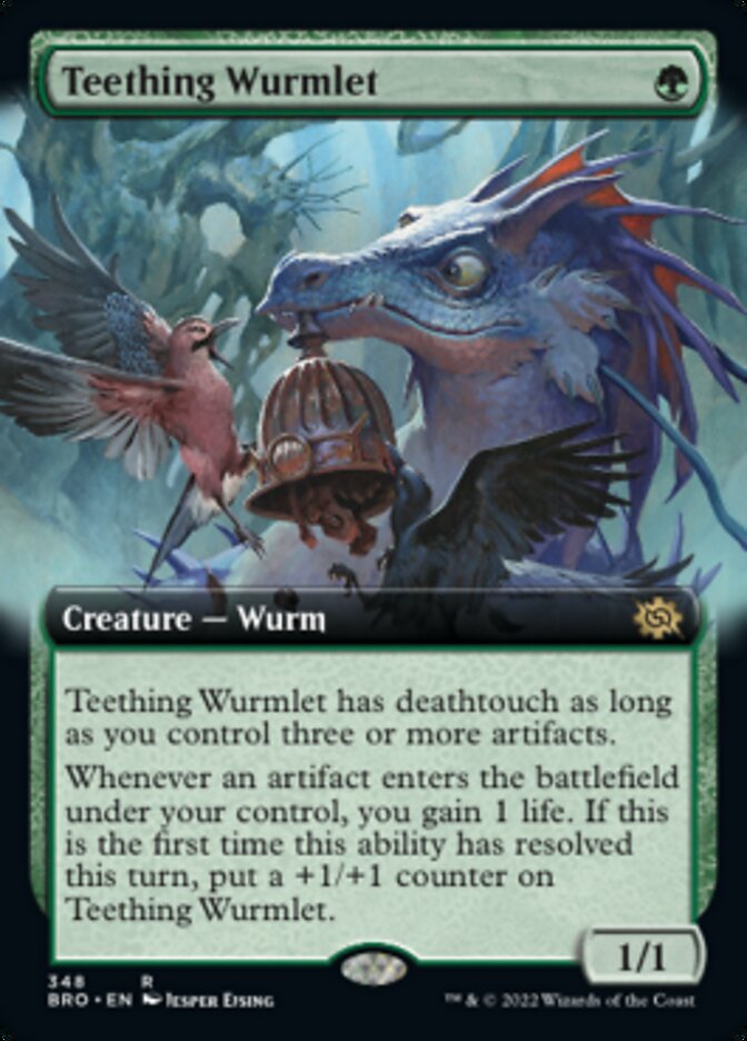 Teething Wurmlet (Extended Art) [The Brothers' War] | Card Merchant Takapuna