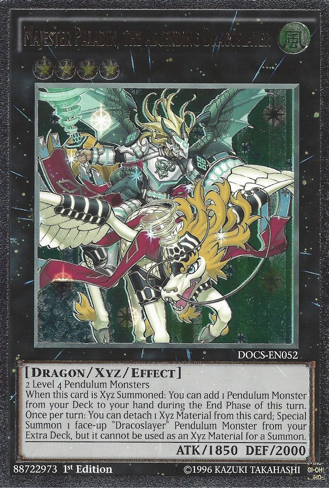 Majester Paladin, the Ascending Dracoslayer (UTR) [DOCS-EN052] Ultimate Rare | Card Merchant Takapuna