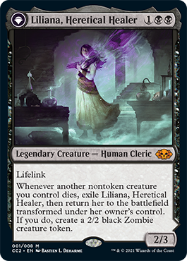 Liliana, Heretical Healer // Liliana, Defiant Necromancer [Commander Collection: Black] | Card Merchant Takapuna