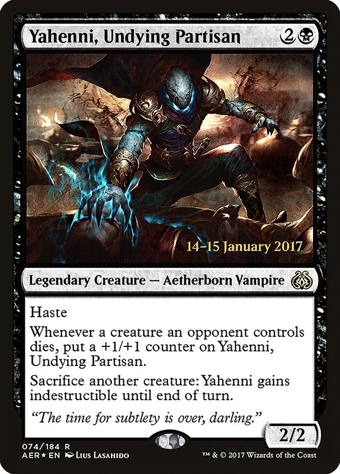 Yahenni, Undying Partisan [Aether Revolt Prerelease Promos] | Card Merchant Takapuna