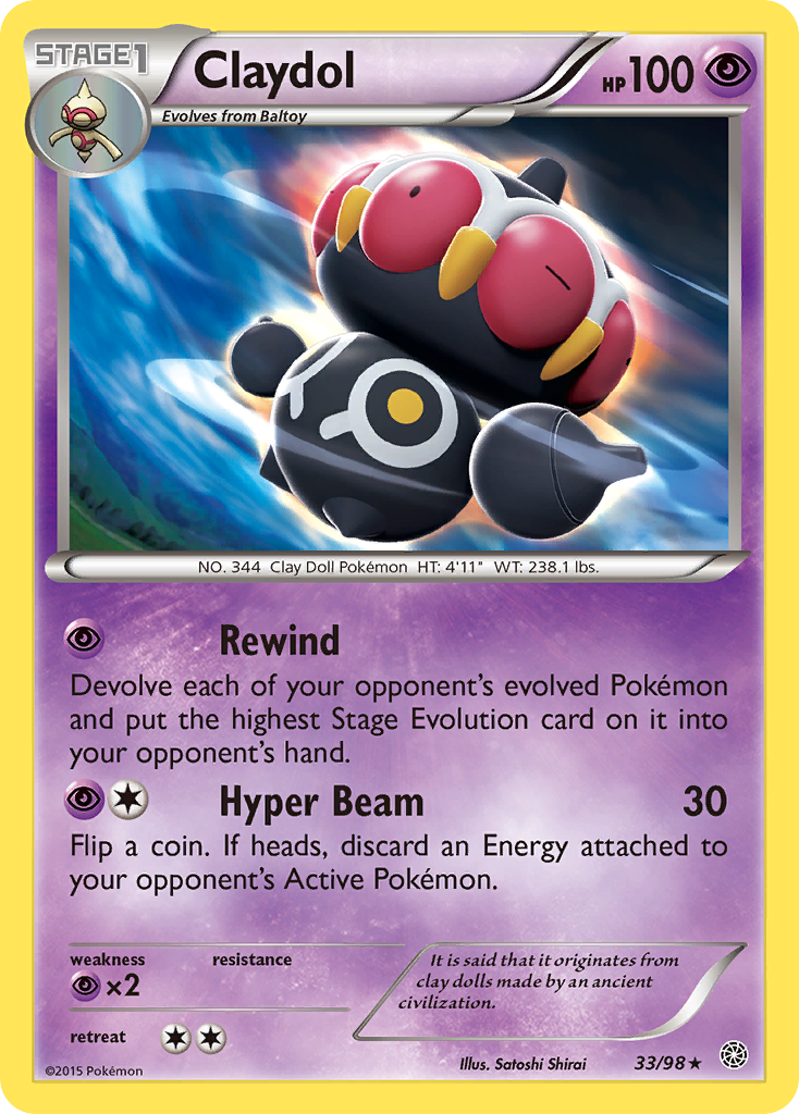 Claydol (33/98) [XY: Ancient Origins] | Card Merchant Takapuna