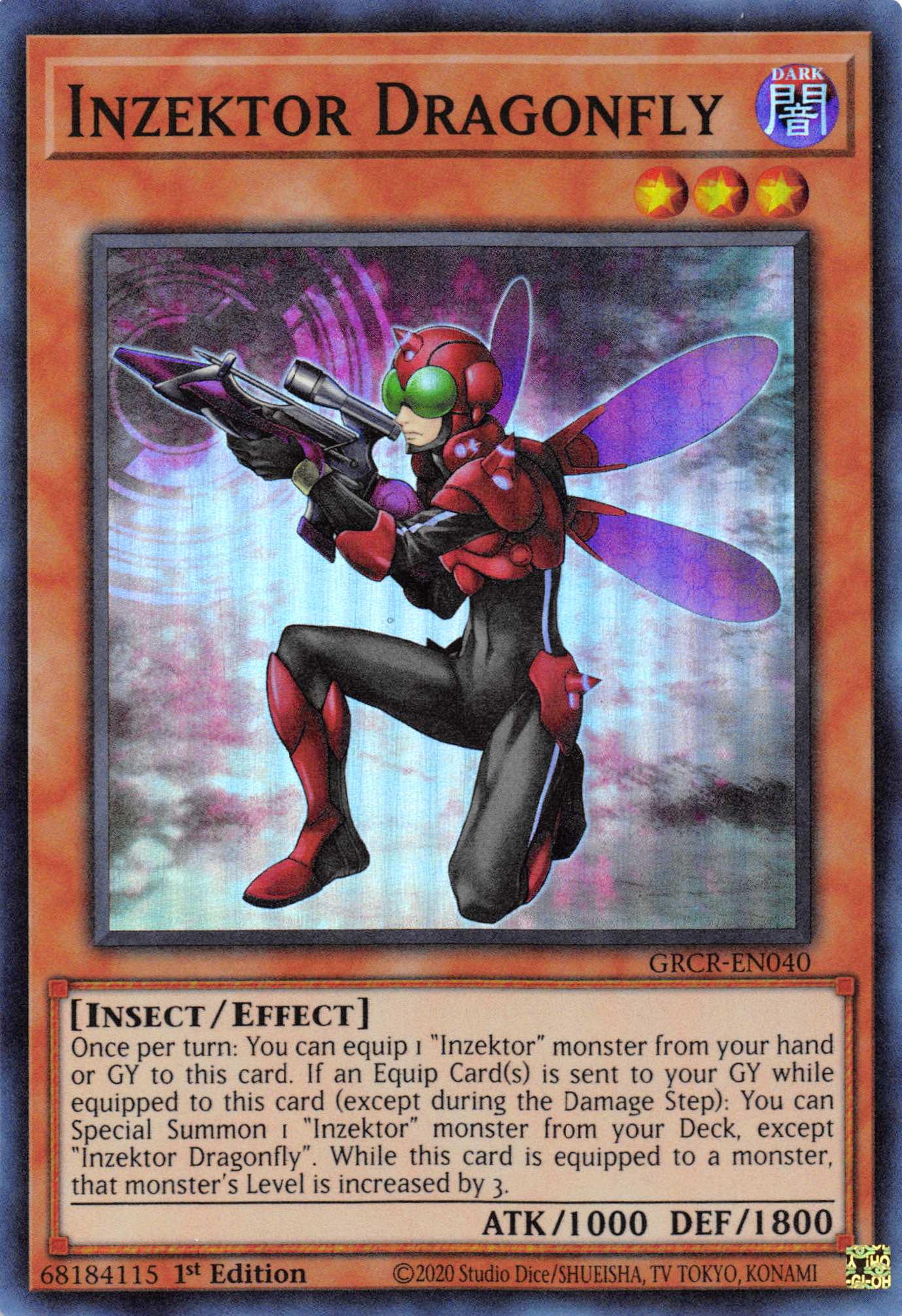 Inzektor Dragonfly [GRCR-EN040] Super Rare | Card Merchant Takapuna