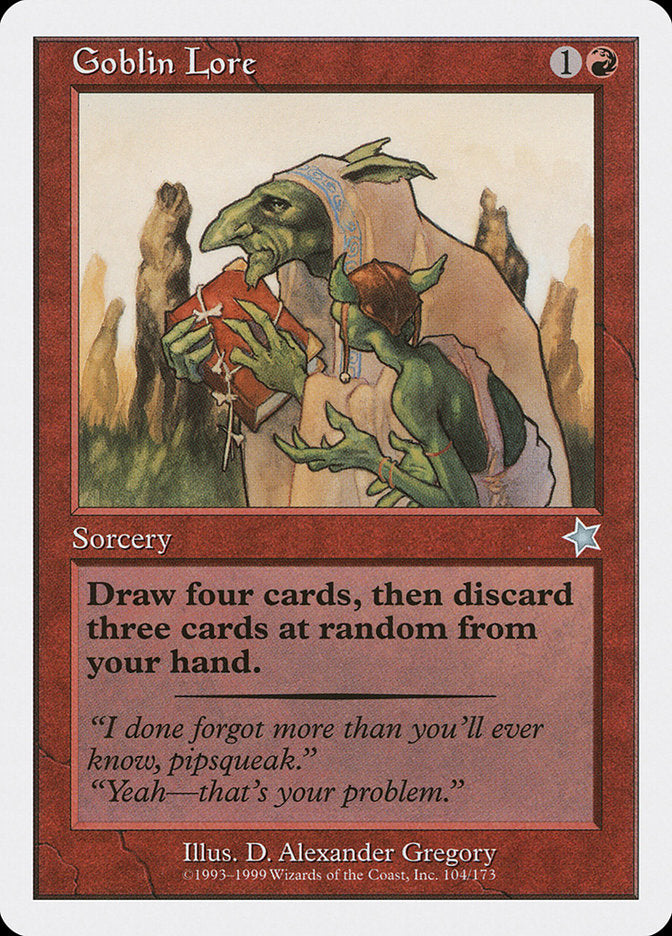 Goblin Lore [Starter 1999] | Card Merchant Takapuna