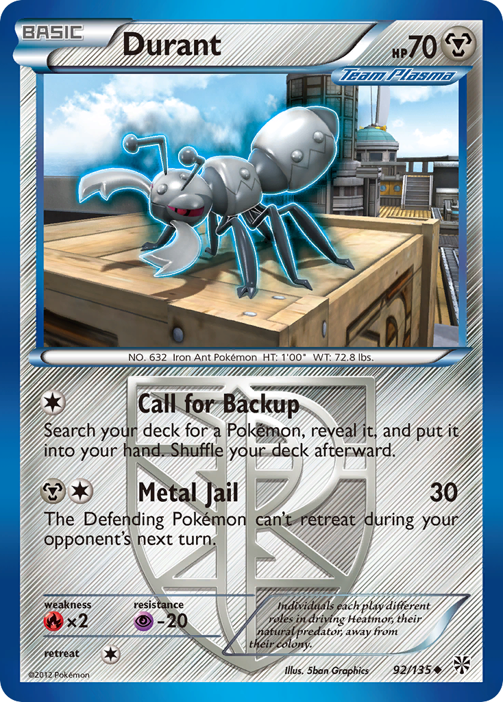 Durant (92/135) [Black & White: Plasma Storm] | Card Merchant Takapuna