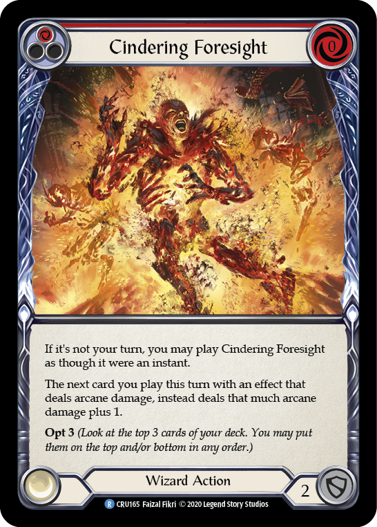 Cindering Foresight (Red) [CRU165] (Crucible of War)  1st Edition Normal | Card Merchant Takapuna