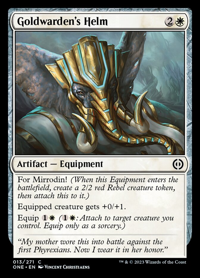 Goldwarden's Helm [Phyrexia: All Will Be One] | Card Merchant Takapuna