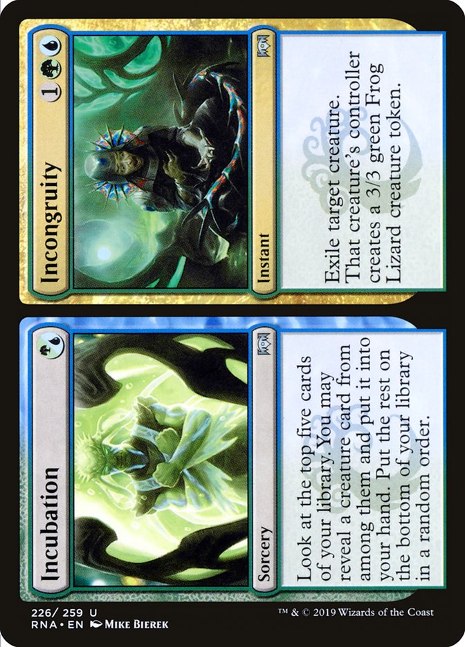 Incubation // Incongruity [Ravnica Allegiance] | Card Merchant Takapuna