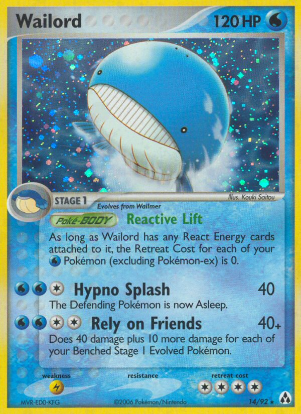 Wailord (14/92) [EX: Legend Maker] | Card Merchant Takapuna