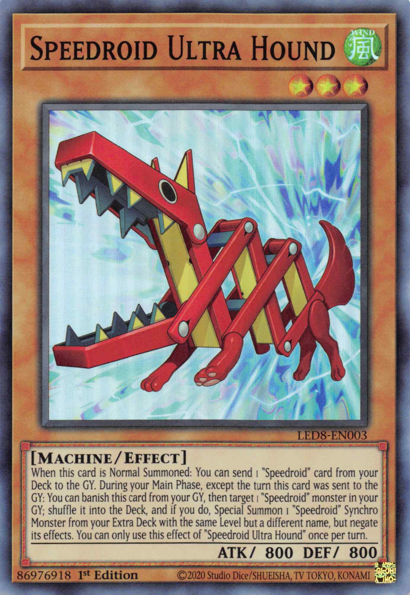 Speedroid Ultra Hound [LED8-EN003] Super Rare | Card Merchant Takapuna