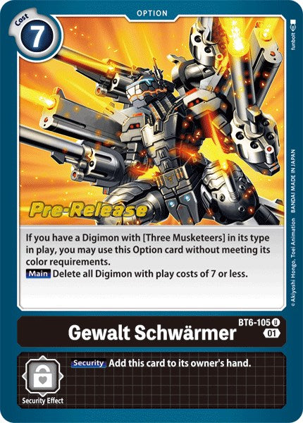 Gewalt Schwarmer [BT6-105] [Double Diamond Pre-Release Cards] | Card Merchant Takapuna