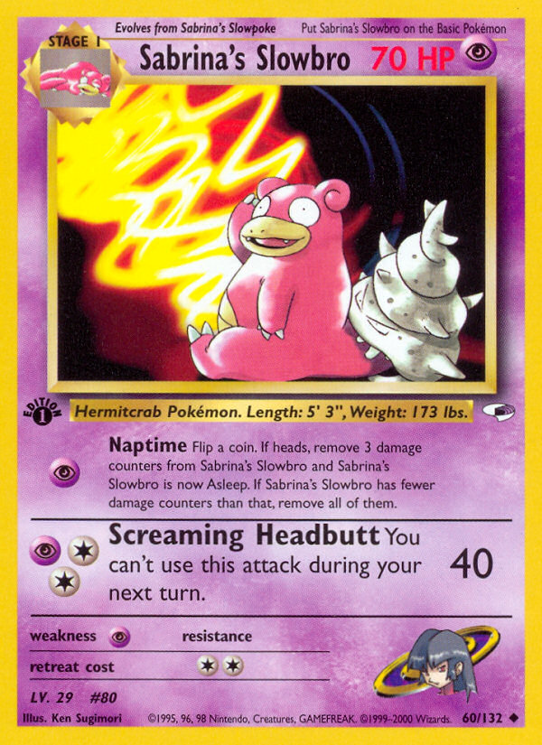 Sabrina's Slowbro (60/132) [Gym Heroes 1st Edition] | Card Merchant Takapuna