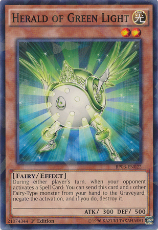 Herald of Green Light [BP03-EN022] Shatterfoil Rare | Card Merchant Takapuna