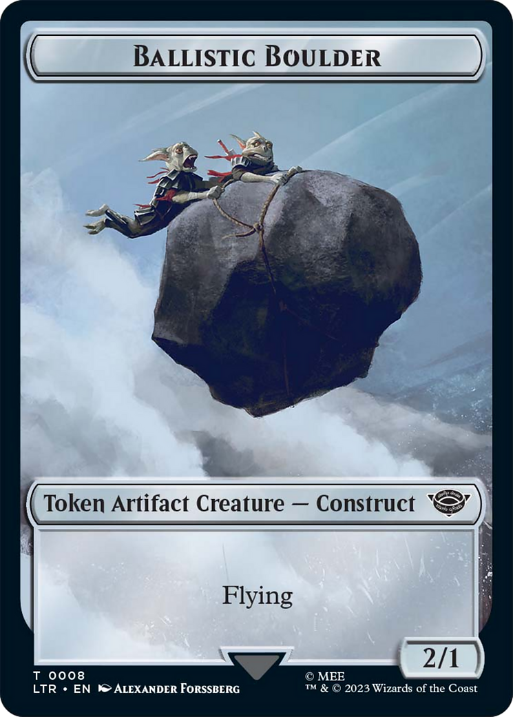 Ballistic Boulder // Food Token (09) Double-Sided Token [The Lord of the Rings: Tales of Middle-Earth Tokens] | Card Merchant Takapuna