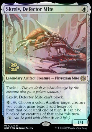 Skrelv, Defector Mite [Phyrexia: All Will Be One Prerelease Promos] | Card Merchant Takapuna