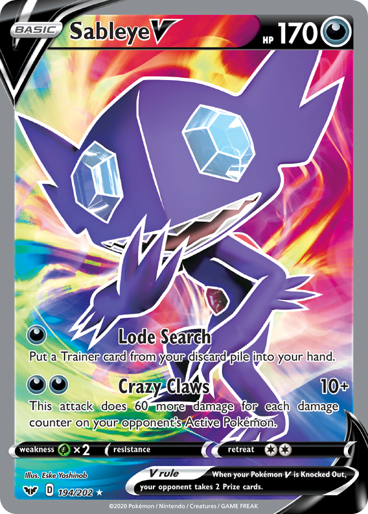 Sableye V (194/202) [Sword & Shield: Base Set] | Card Merchant Takapuna