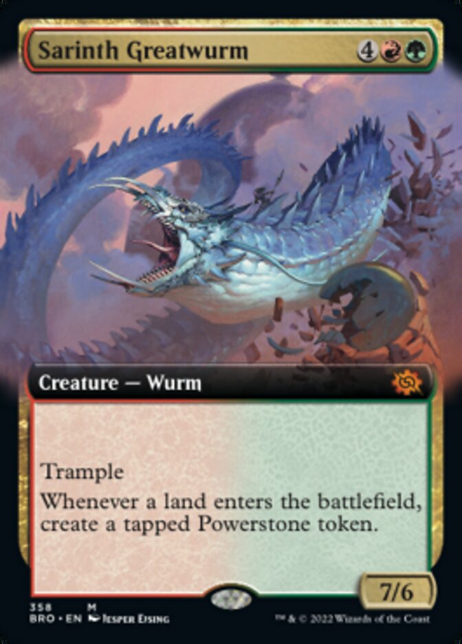 Sarinth Greatwurm (Extended Art) [The Brothers' War] | Card Merchant Takapuna