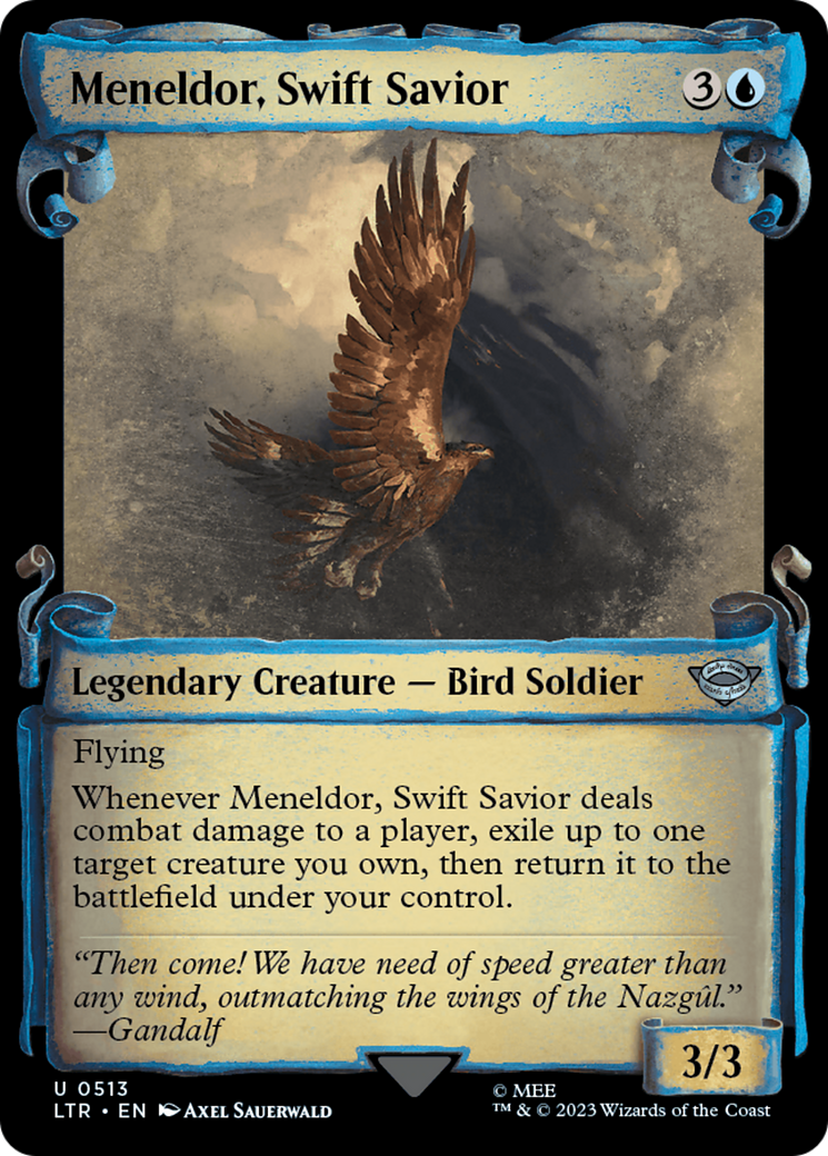 Meneldor, Swift Savior [The Lord of the Rings: Tales of Middle-Earth Showcase Scrolls] | Card Merchant Takapuna