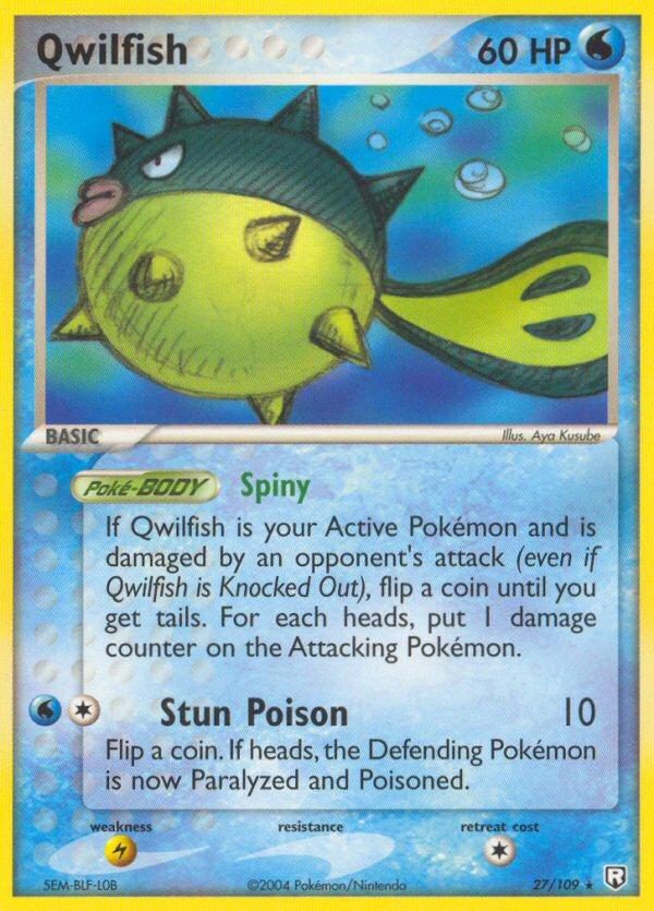 Qwilfish (27/109) [EX: Team Rocket Returns] | Card Merchant Takapuna