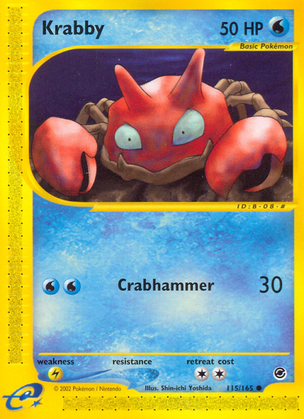 Krabby (115/165) [Expedition: Base Set] | Card Merchant Takapuna