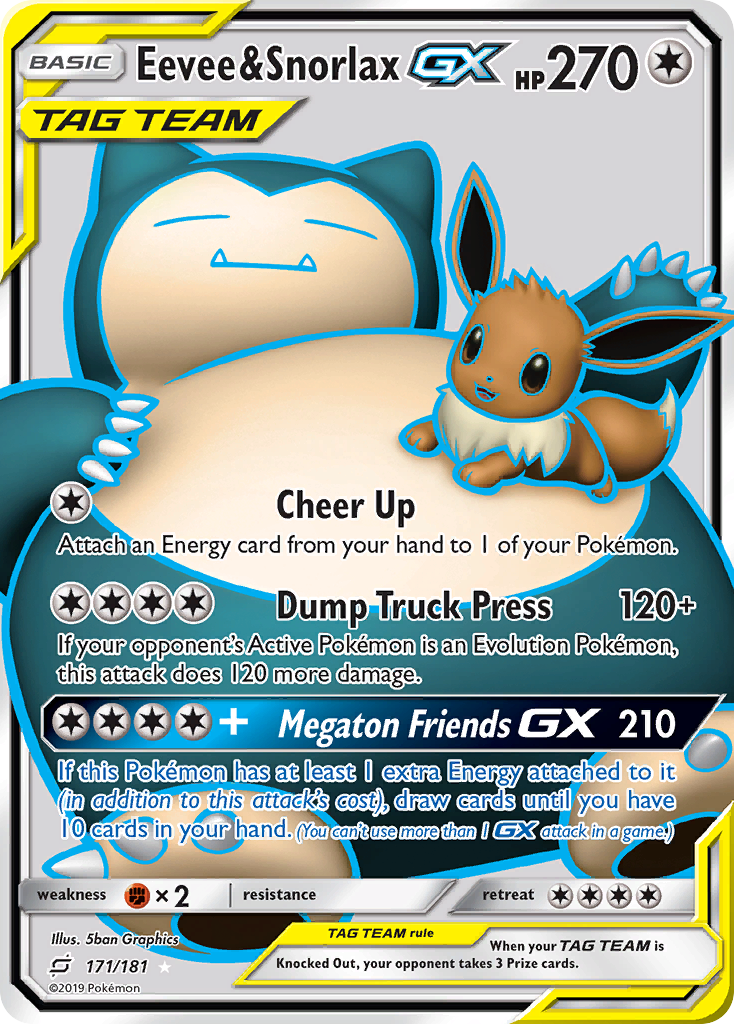 Eevee & Snorlax GX (171/181) [Sun & Moon: Team Up] | Card Merchant Takapuna