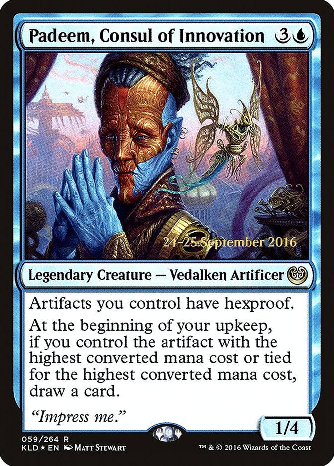 Padeem, Consul of Innovation [Kaladesh Prerelease Promos] | Card Merchant Takapuna