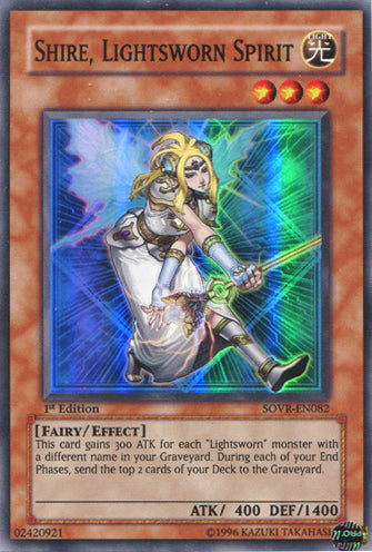 Shire, Lightsworn Spirit [SOVR-EN082] Super Rare | Card Merchant Takapuna