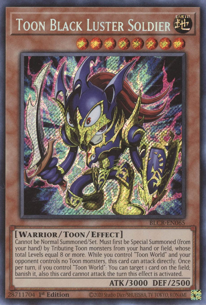 Toon Black Luster Soldier [BLCR-EN065] Secret Rare | Card Merchant Takapuna