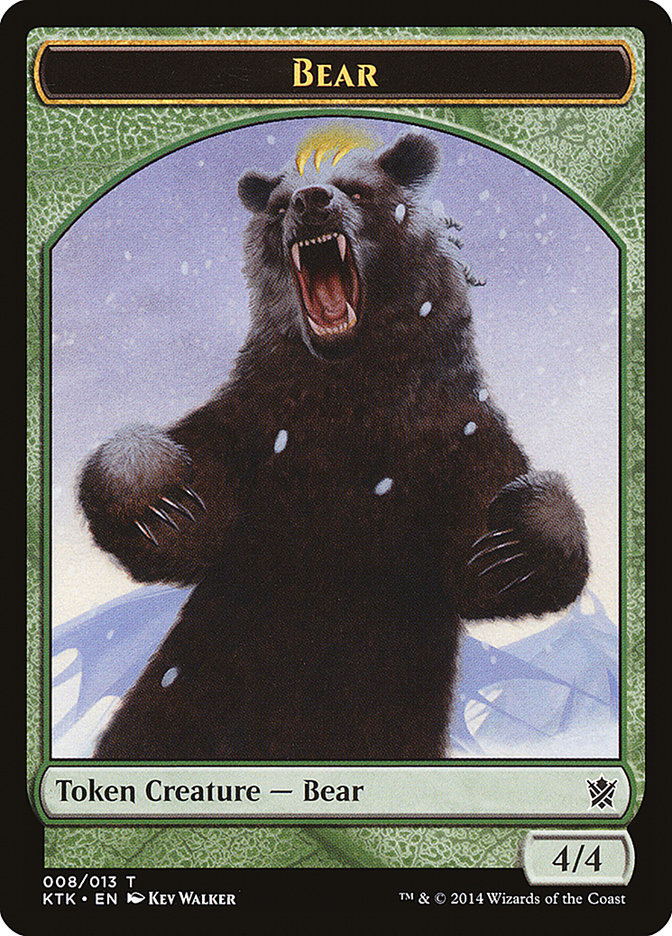 Bear Token [Khans of Tarkir Tokens] | Card Merchant Takapuna