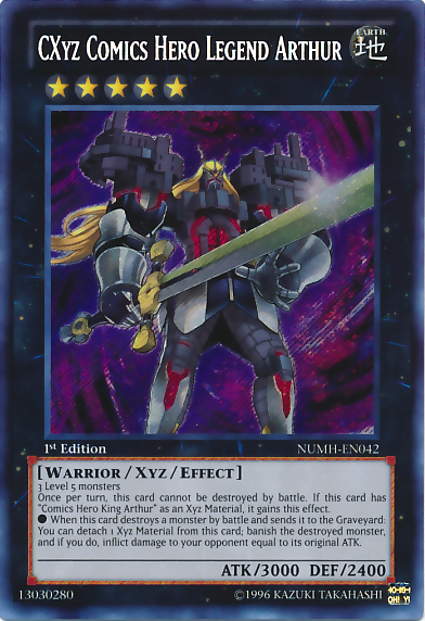 CXyz Comics Hero Legend Arthur [NUMH-EN042] Secret Rare | Card Merchant Takapuna