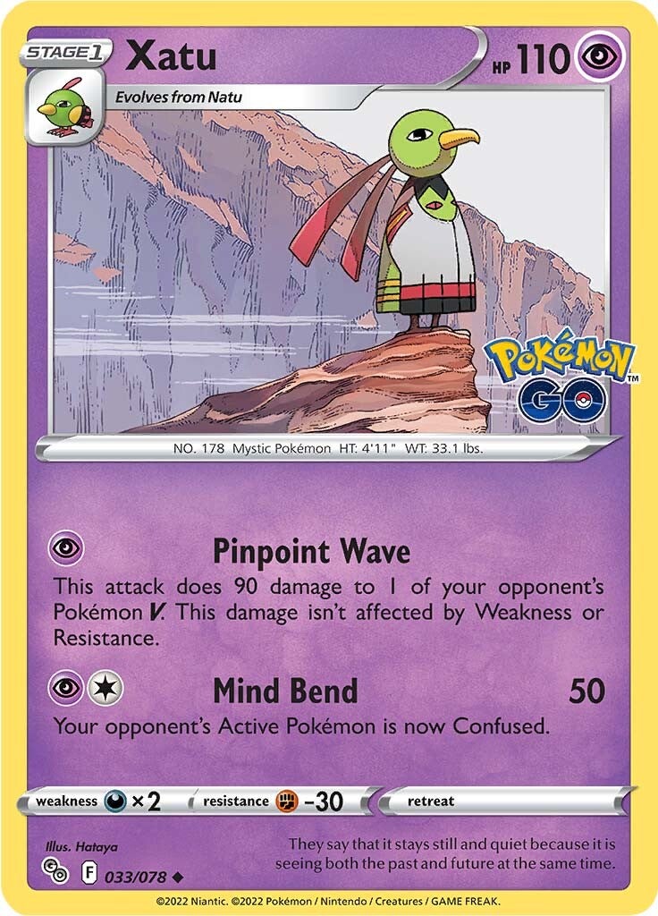 Xatu (033/078) [Pokémon GO] | Card Merchant Takapuna