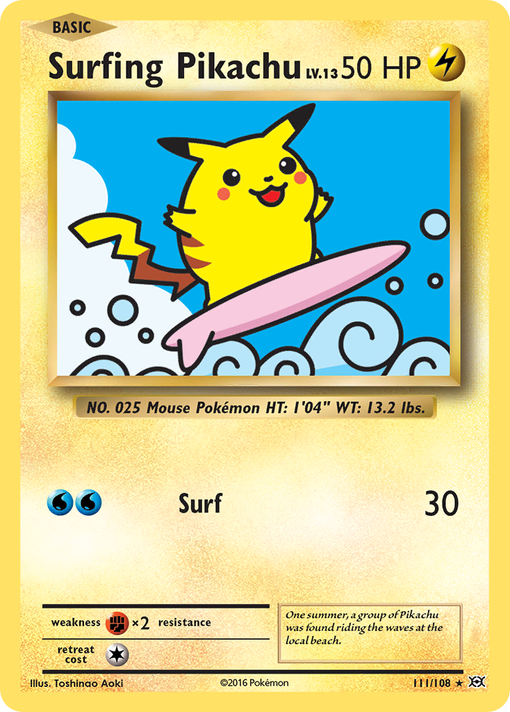 Surfing Pikachu (111/108) [XY: Evolutions] | Card Merchant Takapuna