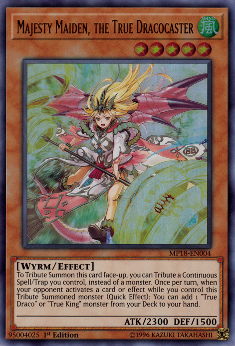 Majesty Maiden, the True Dracocaster [MP18-EN004] Ultra Rare | Card Merchant Takapuna