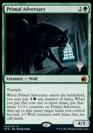 Primal Adversary (Promo Pack) [Innistrad: Midnight Hunt Promos] | Card Merchant Takapuna