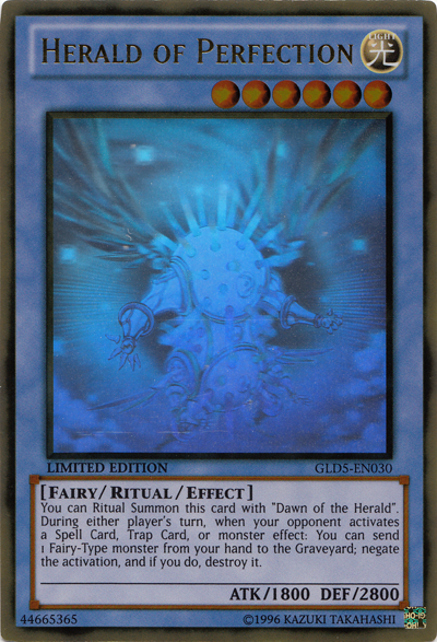 Herald of Perfection [GLD5-EN030] Ghost/Gold Rare | Card Merchant Takapuna