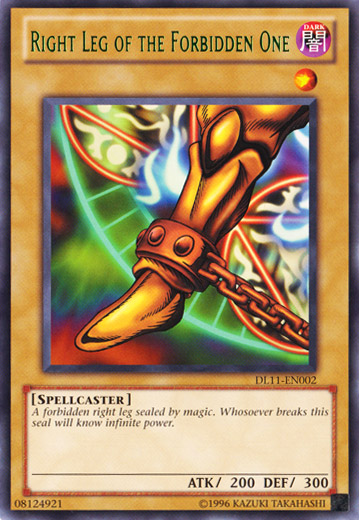 Right Leg of the Forbidden One (Green) [DL11-EN002] Rare | Card Merchant Takapuna