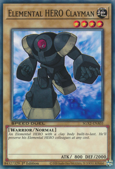 Elemental HERO Clayman [SGX2-ENA03] Common | Card Merchant Takapuna