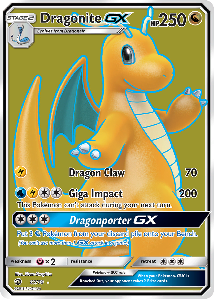 Dragonite GX (67/70) [Sun & Moon: Dragon Majesty] | Card Merchant Takapuna