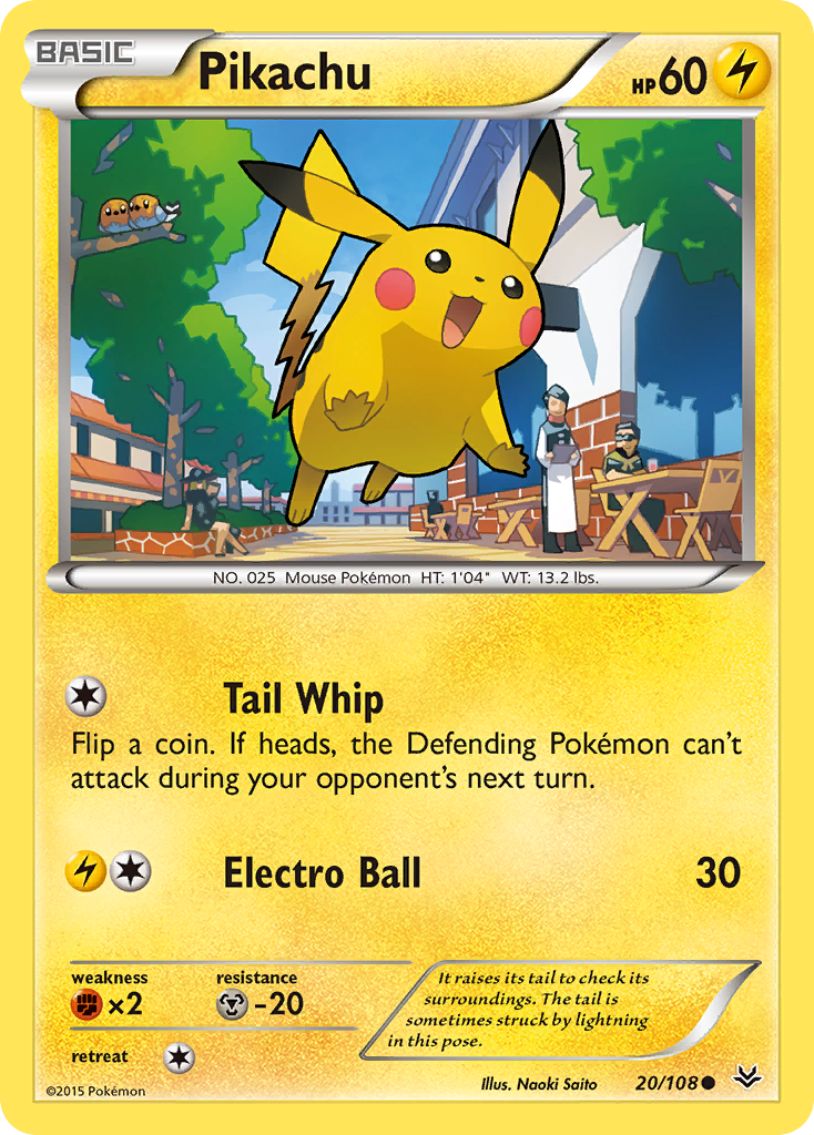 Pikachu (20/108) [XY: Roaring Skies] | Card Merchant Takapuna