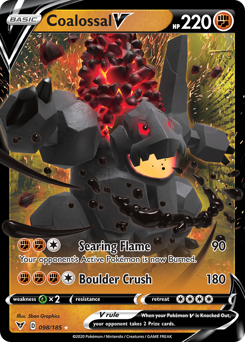 Coalossal V (098/185) [Sword & Shield: Vivid Voltage] | Card Merchant Takapuna