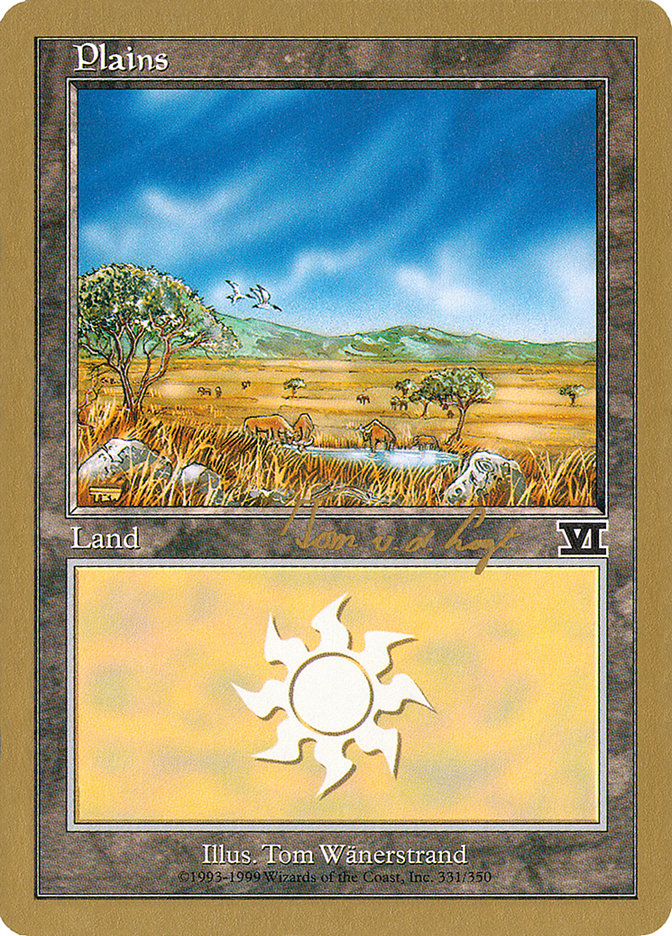 Plains (tvdl331) (Tom van de Logt) [World Championship Decks 2000] | Card Merchant Takapuna