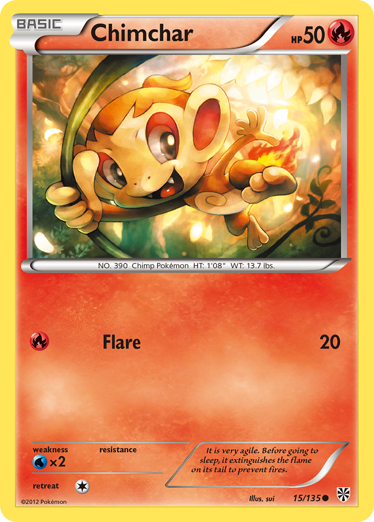 Chimchar (15/135) [Black & White: Plasma Storm] | Card Merchant Takapuna