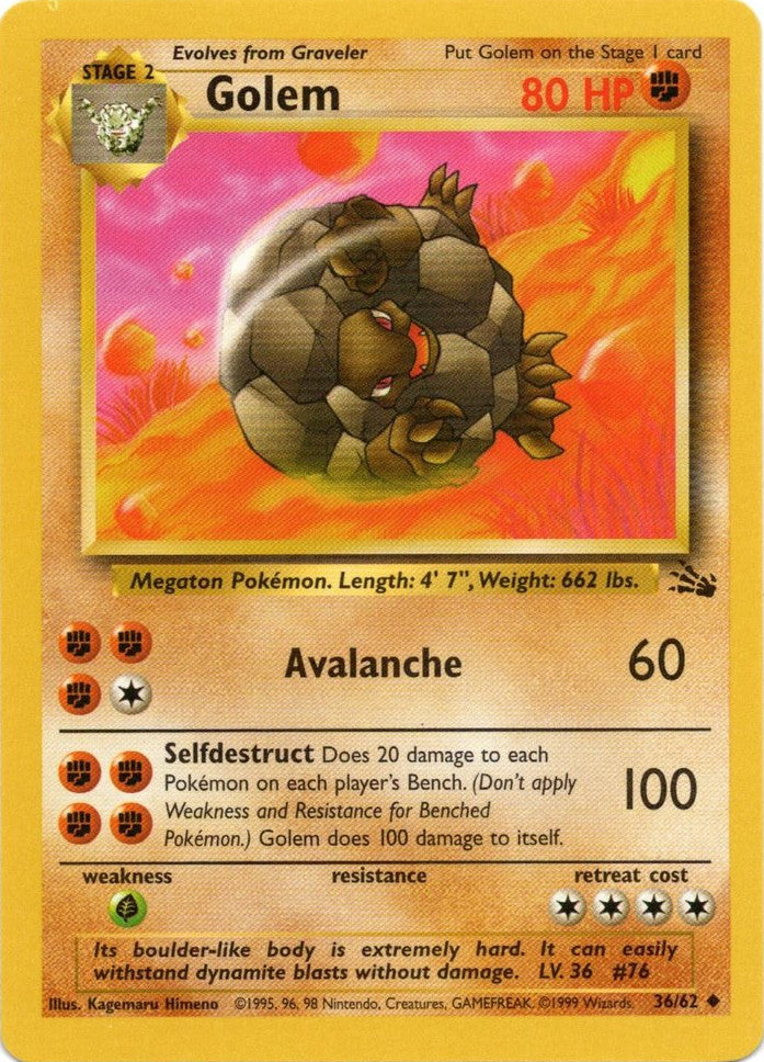 Golem (36/62) [Fossil Unlimited] | Card Merchant Takapuna