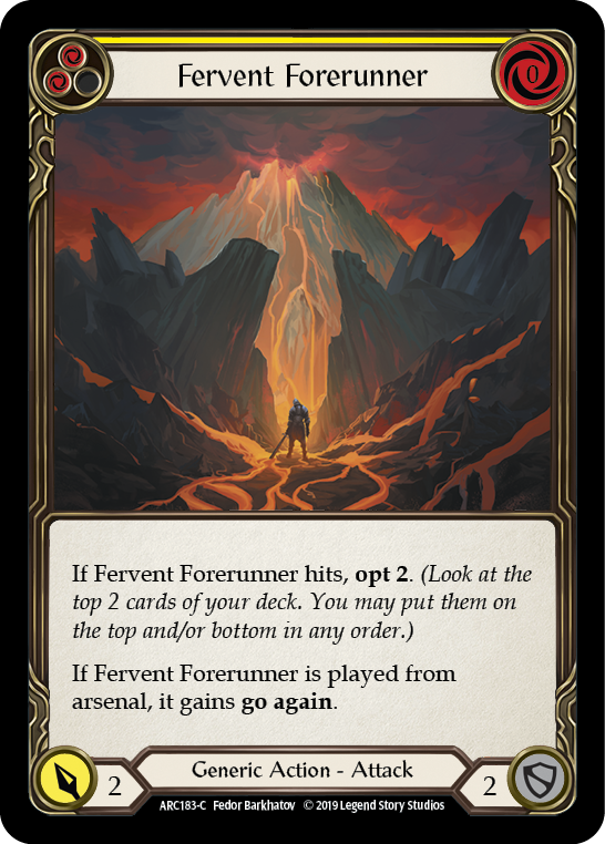 Fervent Forerunner (Yellow) [ARC183-C] (Arcane Rising)  1st Edition Normal | Card Merchant Takapuna