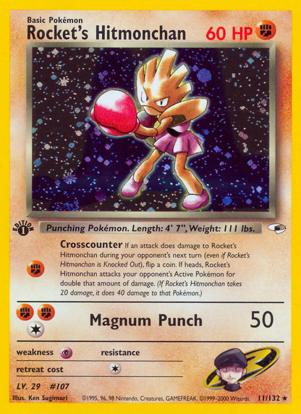 Rocket's Hitmonchan (11/132) [Gym Heroes 1st Edition] | Card Merchant Takapuna