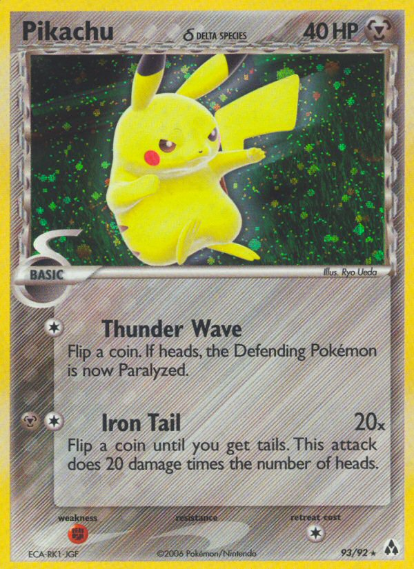 Pikachu (93/92) (Delta Species) [EX: Legend Maker] | Card Merchant Takapuna