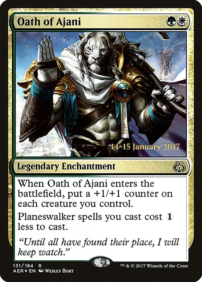 Oath of Ajani [Aether Revolt Prerelease Promos] | Card Merchant Takapuna