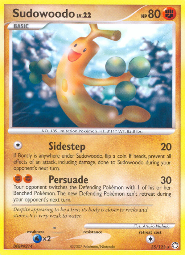 Sudowoodo (35/123) [Diamond & Pearl: Mysterious Treasures] | Card Merchant Takapuna