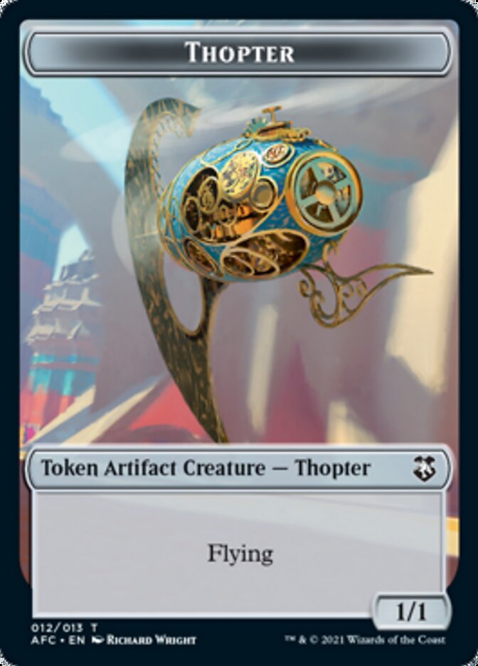 Thopter // Treasure Double-Sided Token [Dungeons & Dragons: Adventures in the Forgotten Realms Commander Tokens] | Card Merchant Takapuna