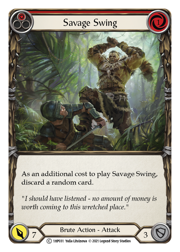 Savage Swing (Red) [1HP031] (History Pack 1) | Card Merchant Takapuna