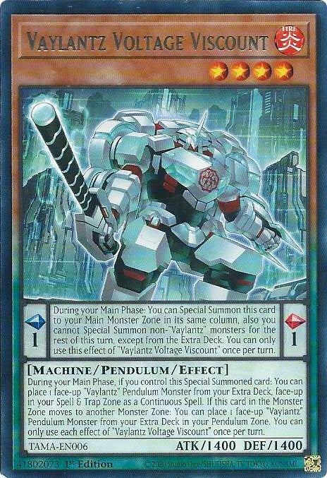 Vaylantz Voltage Viscount [TAMA-EN006] Rare | Card Merchant Takapuna